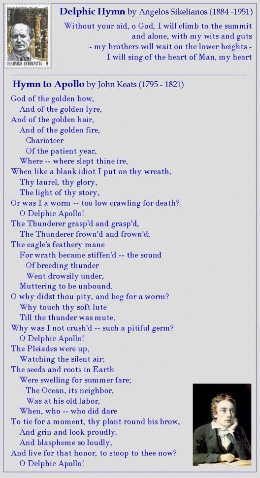 Delphic hymn by John Keats